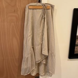 Abercrombie Midi Wrap Skirt in beige